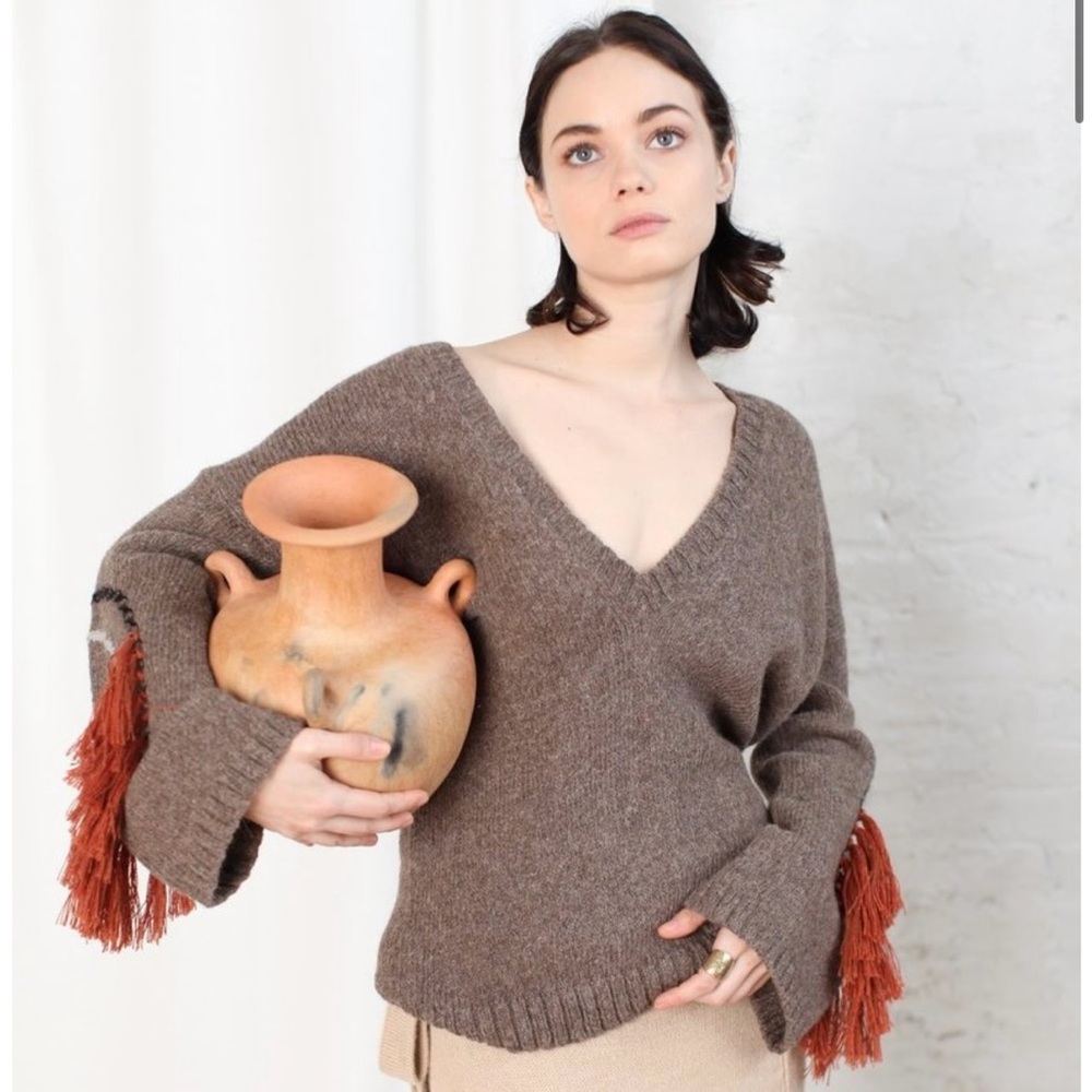 ISO Kordal Circle Fringe Sweater